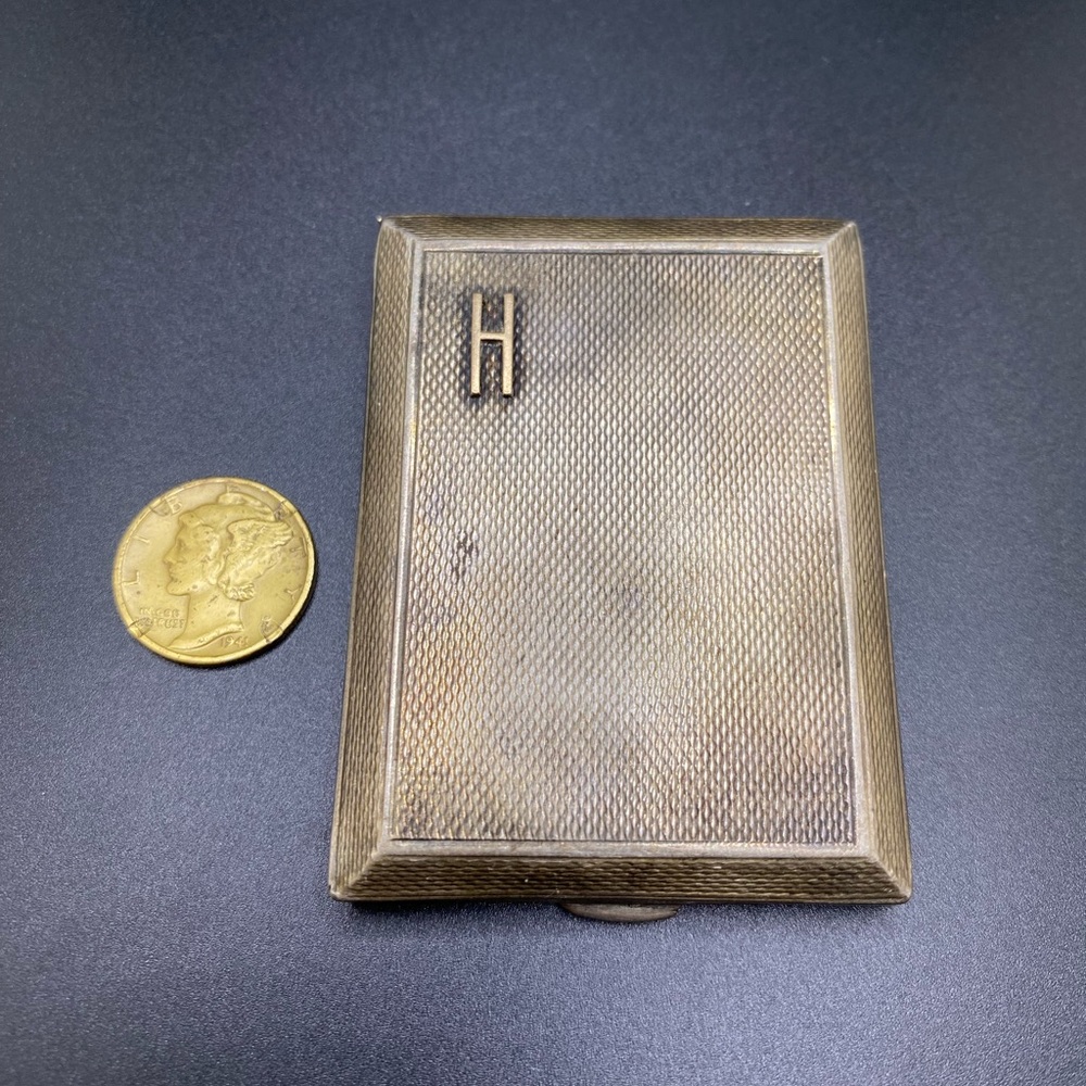 Antique Brass Pocket Photo Album Case Working Spring Hinge w/Leather Case - Picture 9 of 16